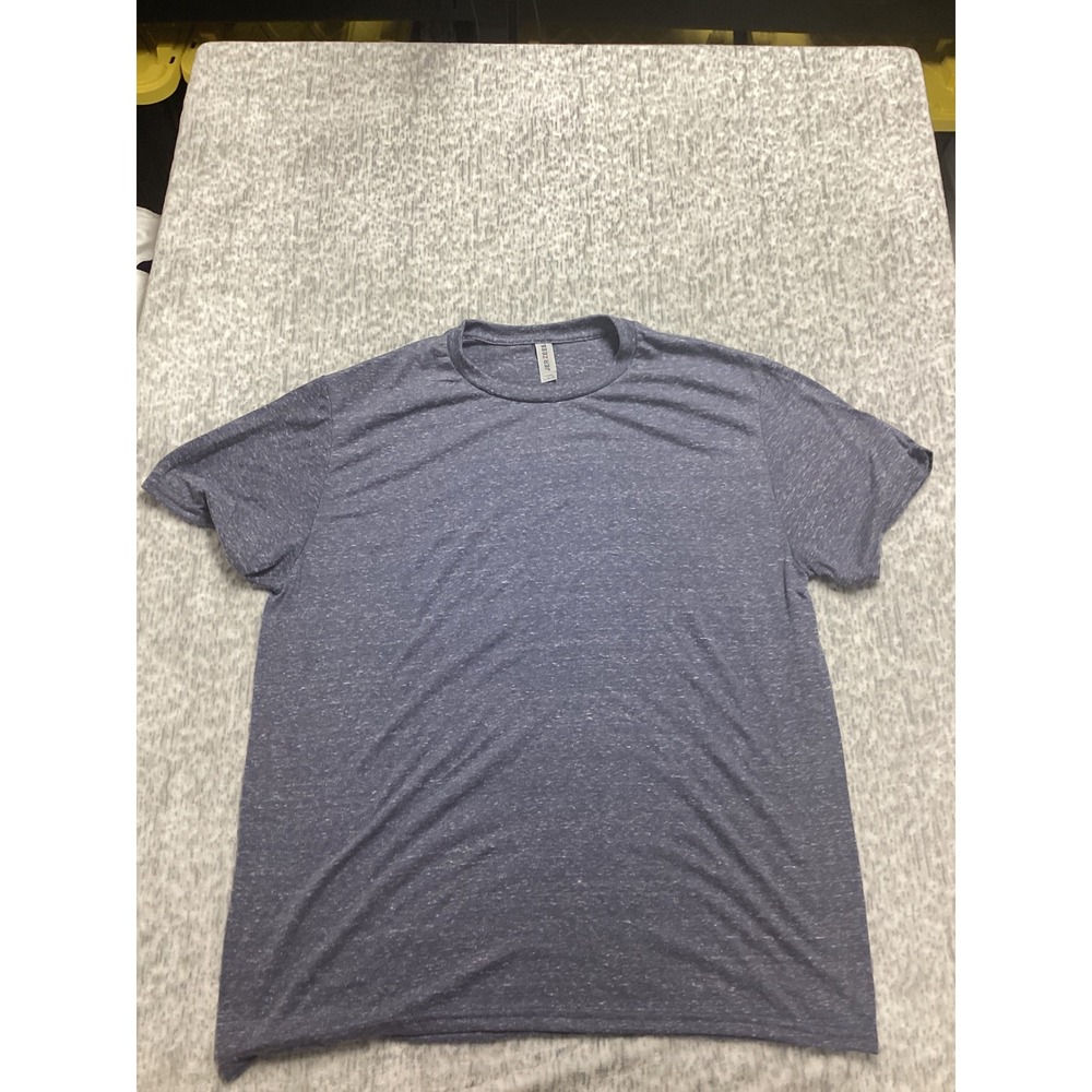 Jerzees Mens Large Blue Snow Heather Short Sleeve Crew Neck T-Shirt LAHY NWOT